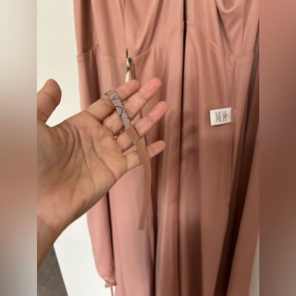 Lulu's Dress All Mine Rusty Rose Pink Floral Print High-Low Wrap Maxi - Picture 8 of 14